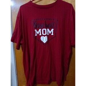 Baseball Mom  Red XL George Brand  Womans Flaw Tony Hole See Pics #2787